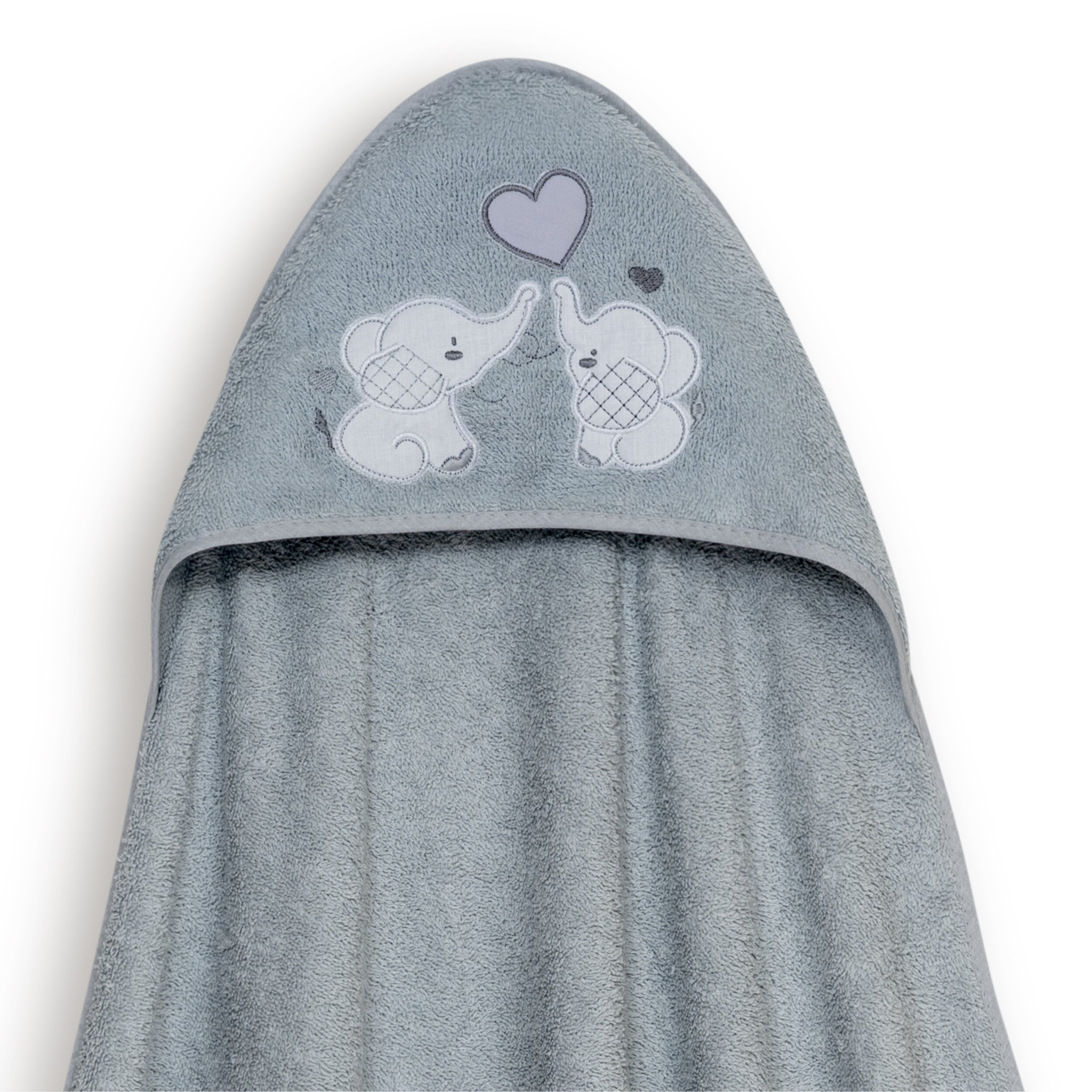 Capa Baño 1X1 Mod Parejita Elefante+Gorro Gris