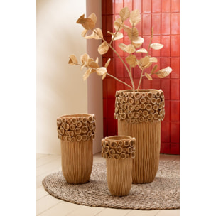 J-Line vase Corail Haut - céramique - ocre - medium - 41 cm de hauteur
