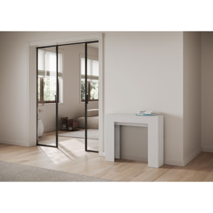 Console Extensible 90x25/181cm Slick Frêne Blanc