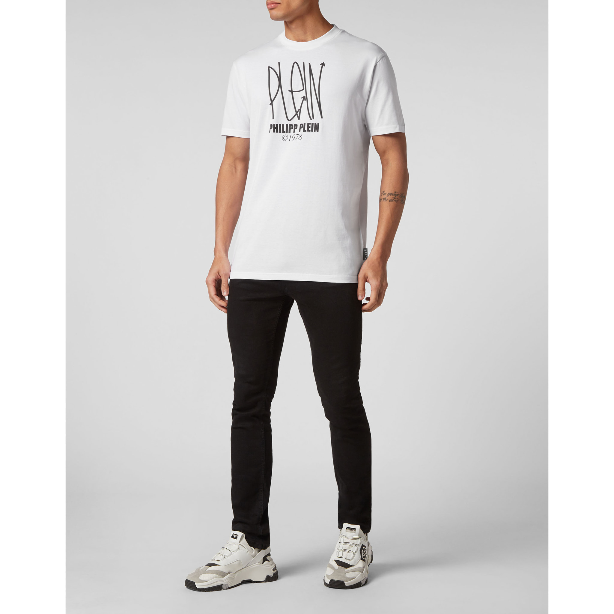 PHILIPP PLEIN Camiseta de cuello redondo y manga corta SKULL