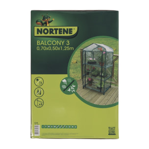 Invernadero De Balcon Balcony 3 1.25x0.7x0.5 M Verde