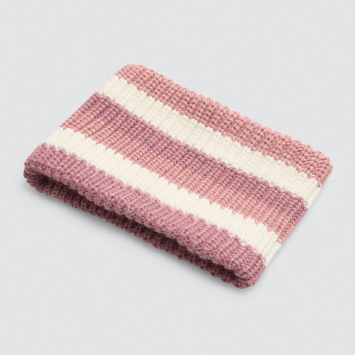 Colletto in maglia a righe