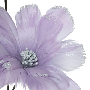Branche plume mauve H65
