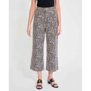 Pantaloni in twill con stampa a macchie