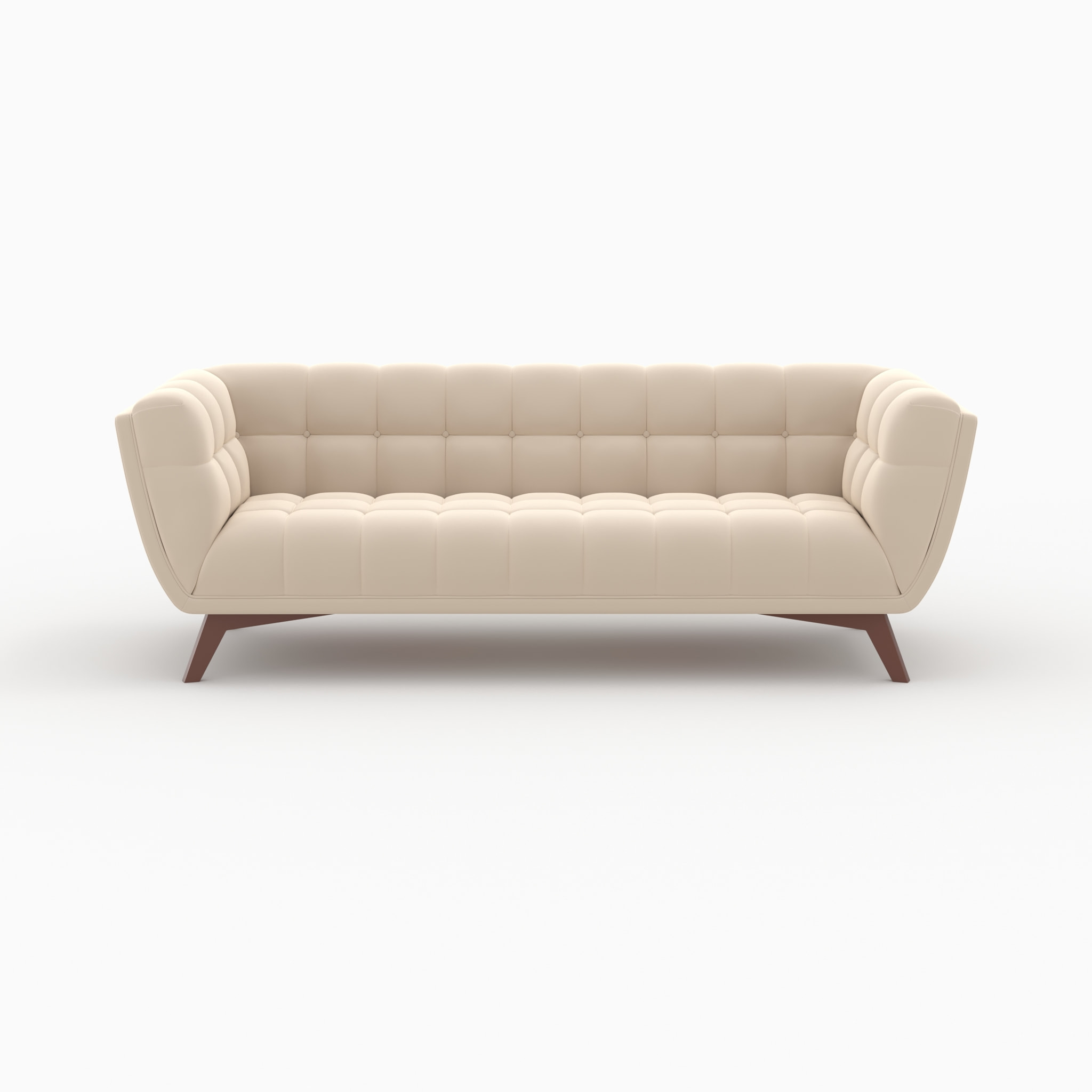 Ensemble canapés en velours beige 5 places - Mona