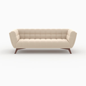 Ensemble canapés en velours beige 5 places - Mona