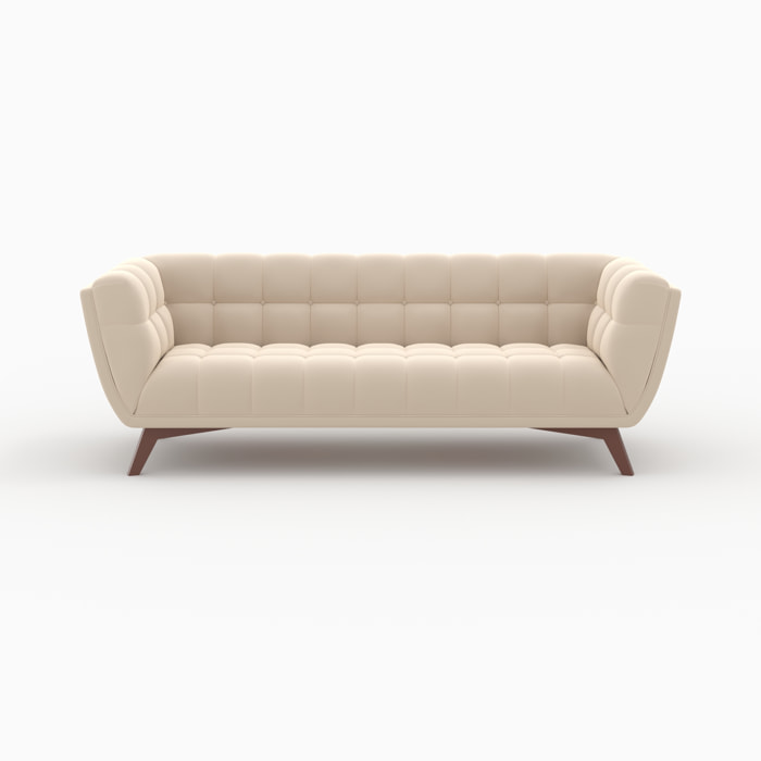 Ensemble canapés en velours beige 5 places - Mona