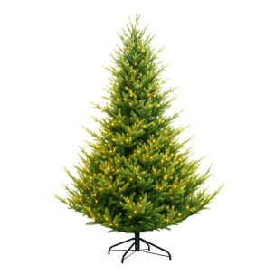Rockfeller - Albero di Natale Tradizionale con 700 Luci LED in PE e PVC Ø135x180H cm, 1248 Punte