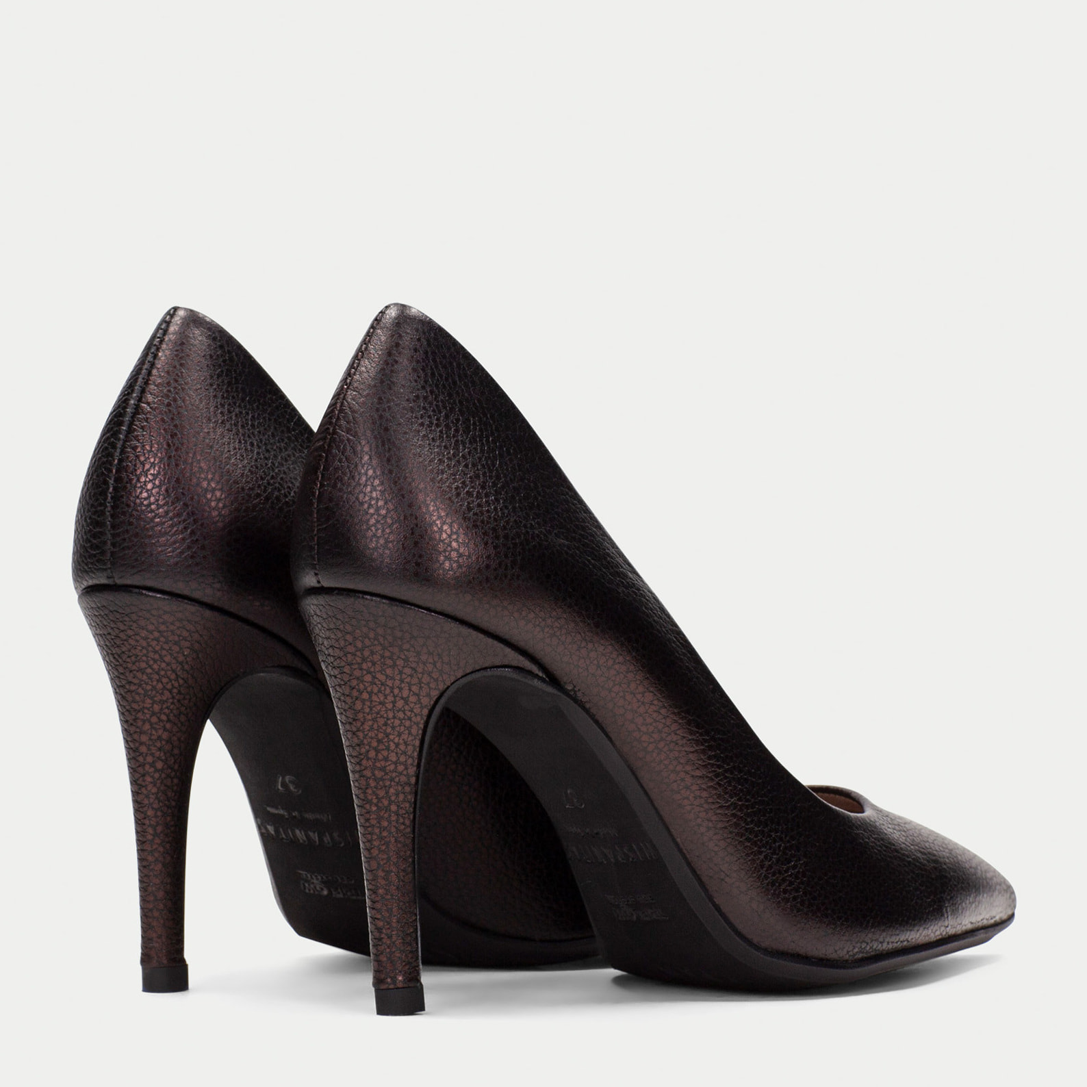 Salon Samanta Marron metalizado 9 cm