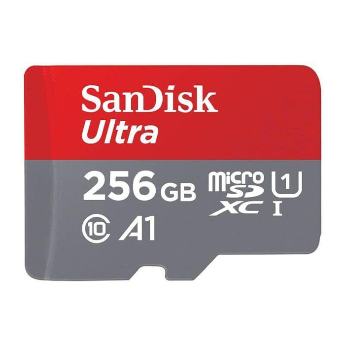 Carte Micro SD SANDISK Ultra microSDXC 256Go + SD Adapteur