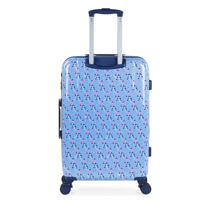 Juego De Trolley Mediano 60Cms Y Neceser Skpat Smile Azul