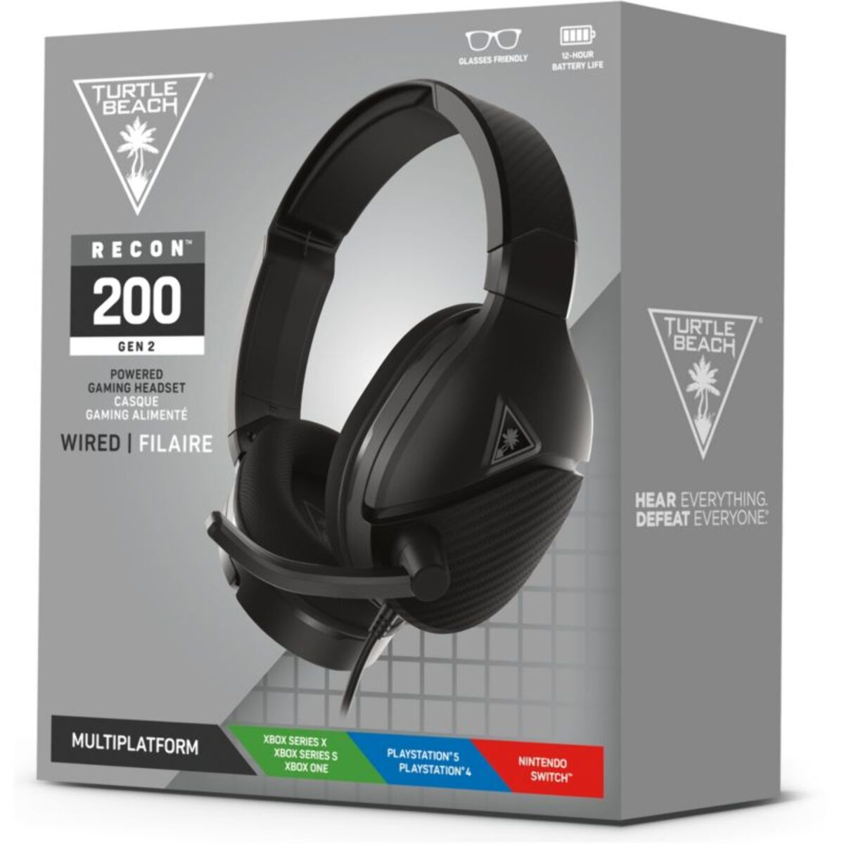 Casque TURTLE BEACH Recon 200 PS5 XB Noir 2ème génération