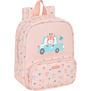 Mochila guarderia c/bolsillo safta preescolar "jirafa"