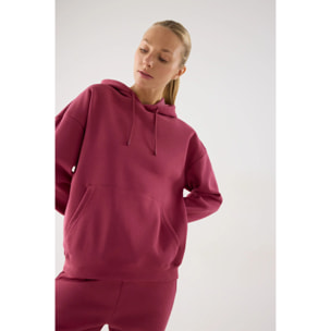 Conjunto de chándal deportivo afelpado sudadera con capucha y jogger rosa