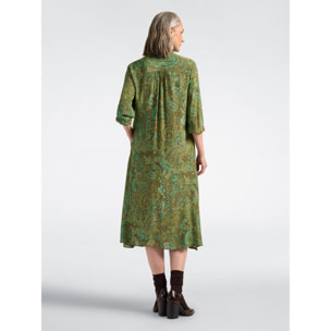 Elena Mirò - Abito in viscosa stampata - Verde