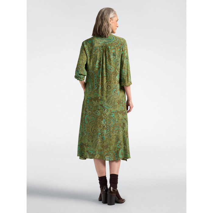 Elena Mirò - Abito in viscosa stampata - Verde
