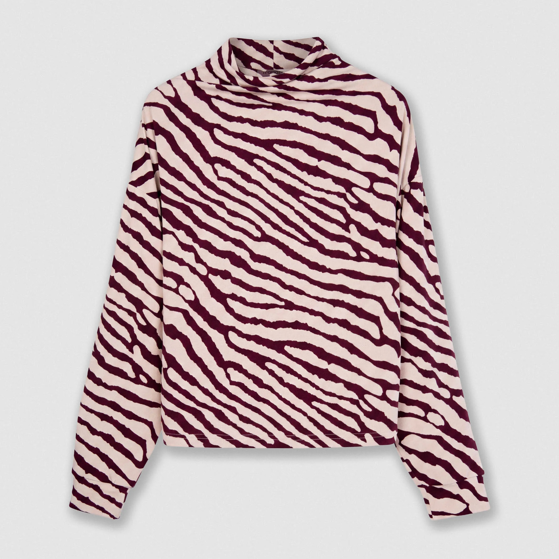 Top drapeado soft rodas burdeos