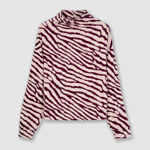 Top drapeado soft rodas burdeos