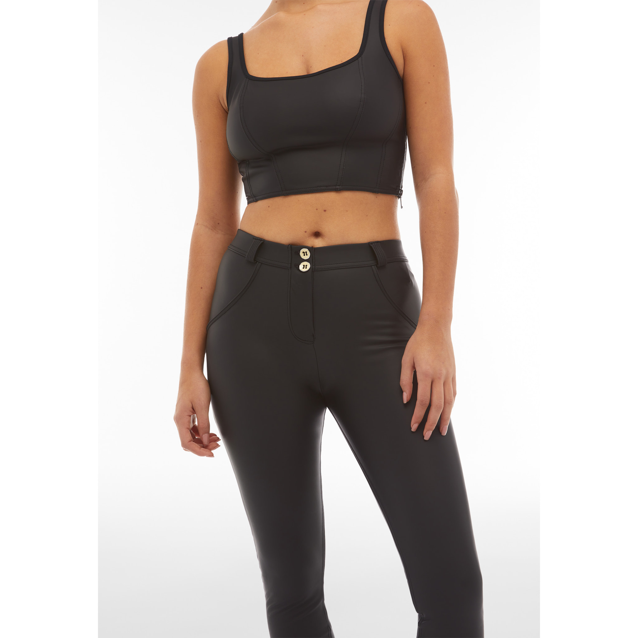 Pantaloni push up WR.UP® skinny in similpelle ecologica