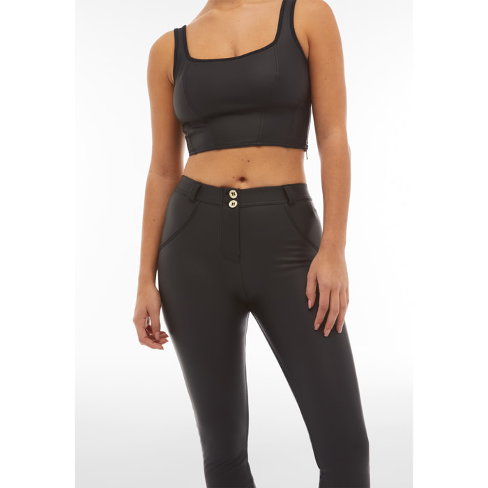 Pantaloni push up WR.UP® skinny in similpelle ecologica