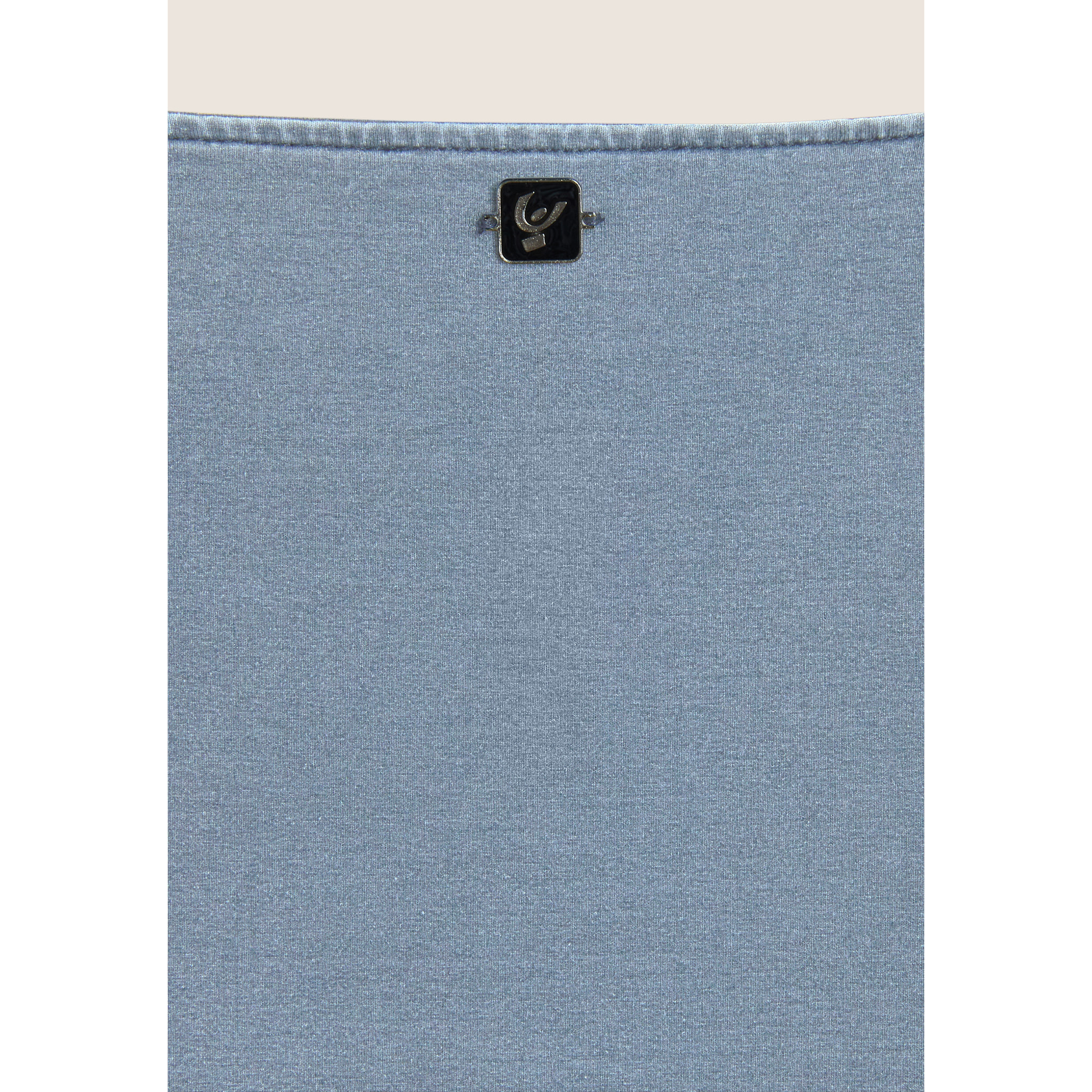 Body scollo quadrato in jersey effetto denim