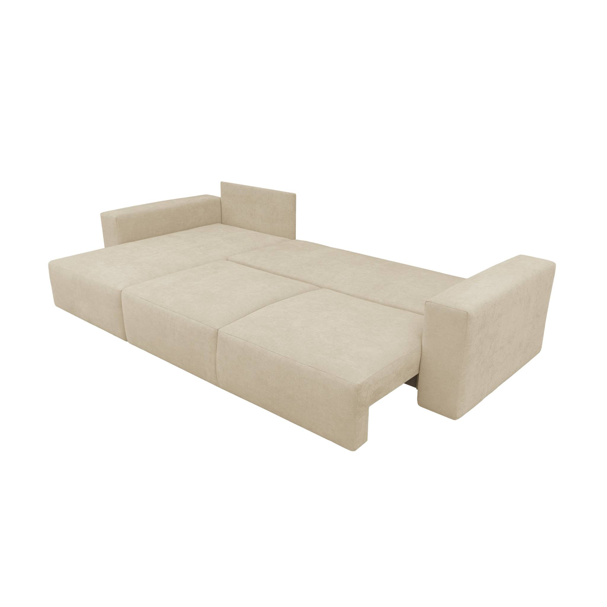 Canapé d'angle convertible réversible 3 places tissu chenille avec coffre THEO