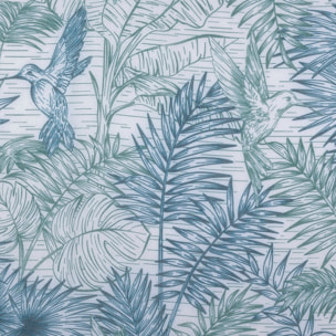 Tissu voilage plombé au style exotique - Vert