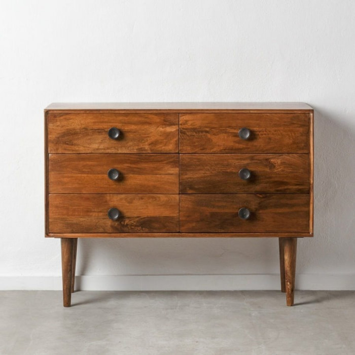 Cassettiera in legno di mango 114x40x85 cm