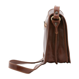 Borsa a tracolla da uomo in vera pelle - Modello False - Made in Italy - 20.0 x 16.5 x 10.0 cm