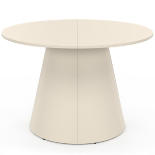 Table à manger ronde Aléna Ø120cm métal beige