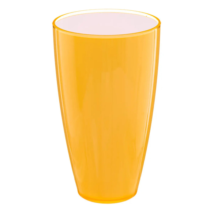 Verre 500ml "Square" jaune moutarde