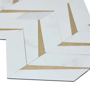 Lot de 2 stickers muraux Mina 31x31cm chevrons blancs