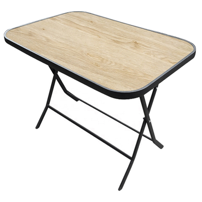 Table Pliante Effet Bois 4 Places