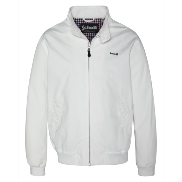 CABL1220STARDUST JACKET WITH CHECKS LININGSchott NYCWHITE
