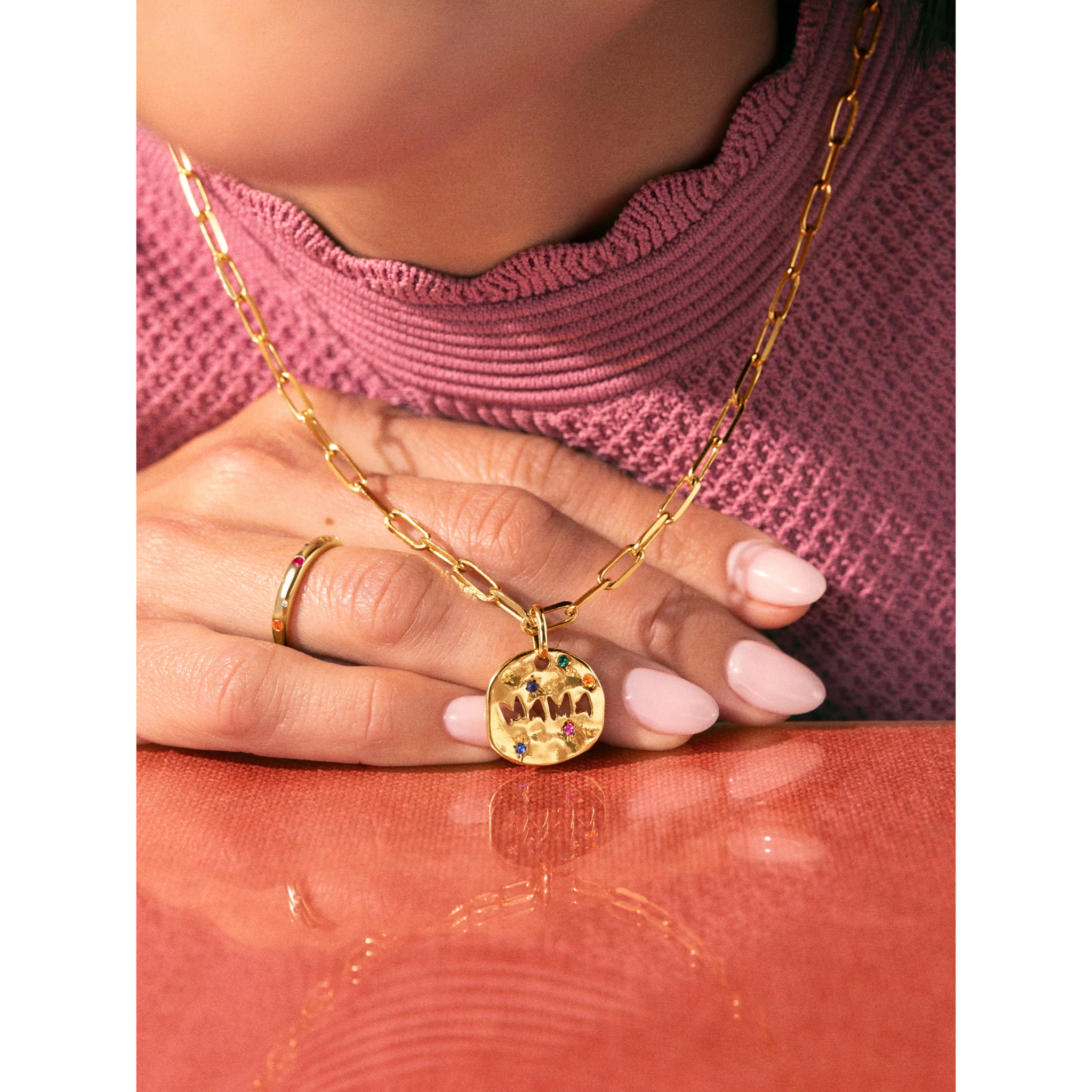 Collar Chic Mamá Baño Oro