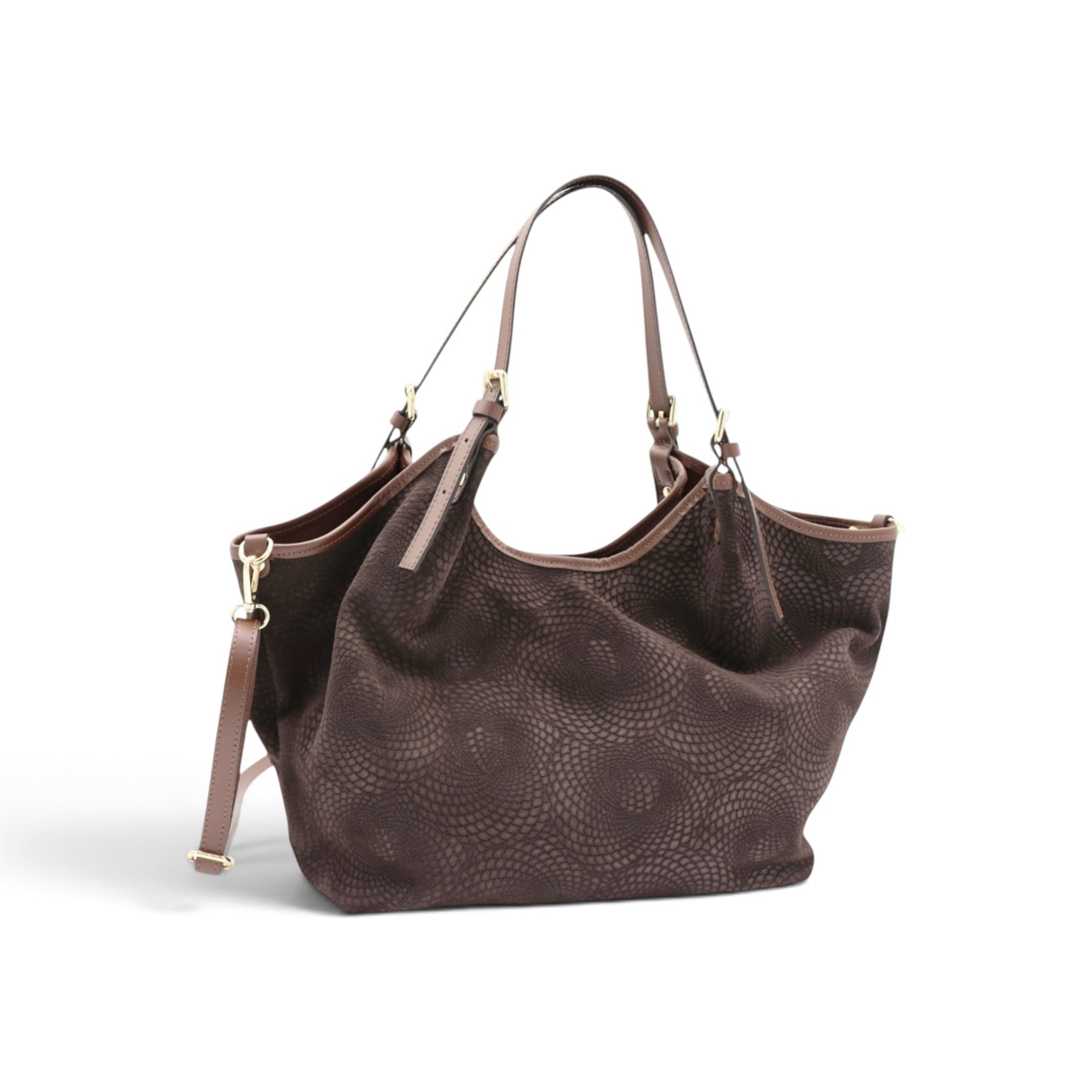 Borsa a Spalla Cheval Firenze Savanah Suede Testa di Moro
