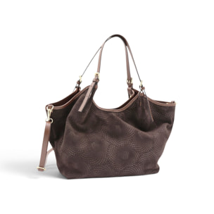Borsa a Spalla Cheval Firenze Savanah Suede Testa di Moro