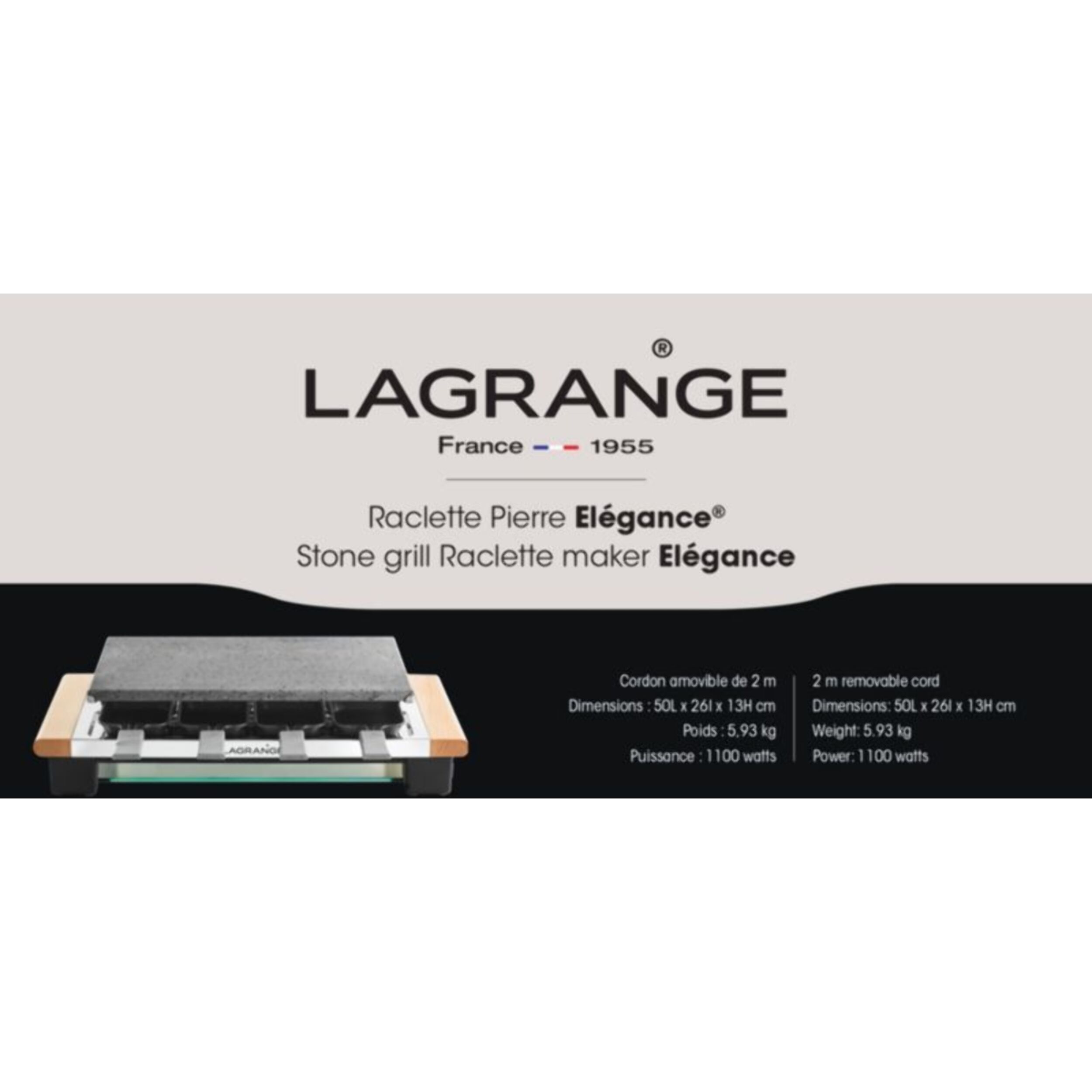 Raclette LAGRANGE pierre elégance