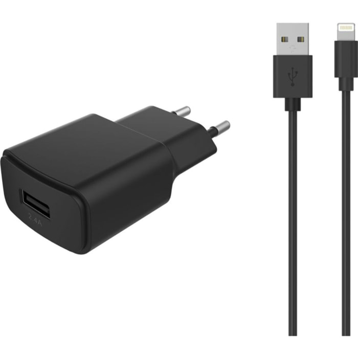 Chargeur + câble ESSENTIELB 12W USB-A + Câble lightning