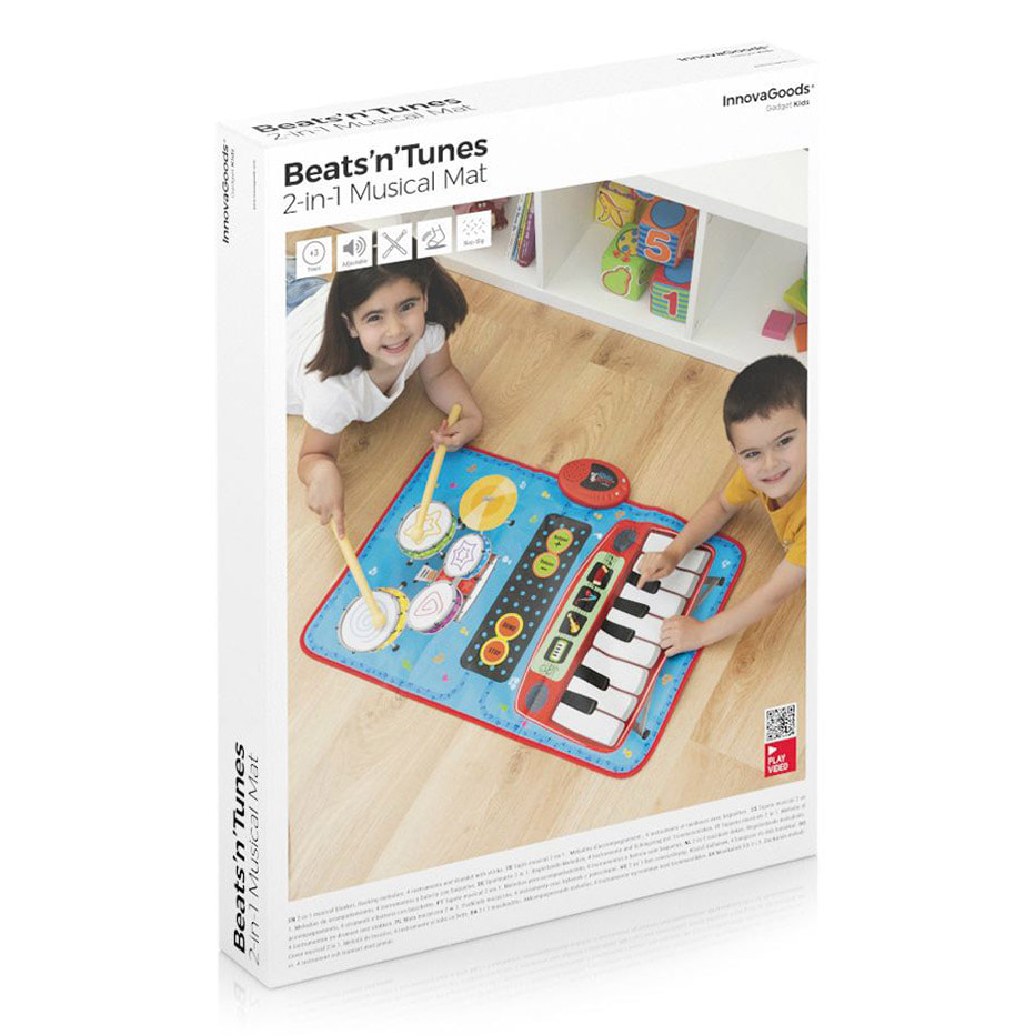Tappeto musicale interattivo 2 in 1 Beats'N'Tunes InnovaGoods - blu - 70x50x2 cm