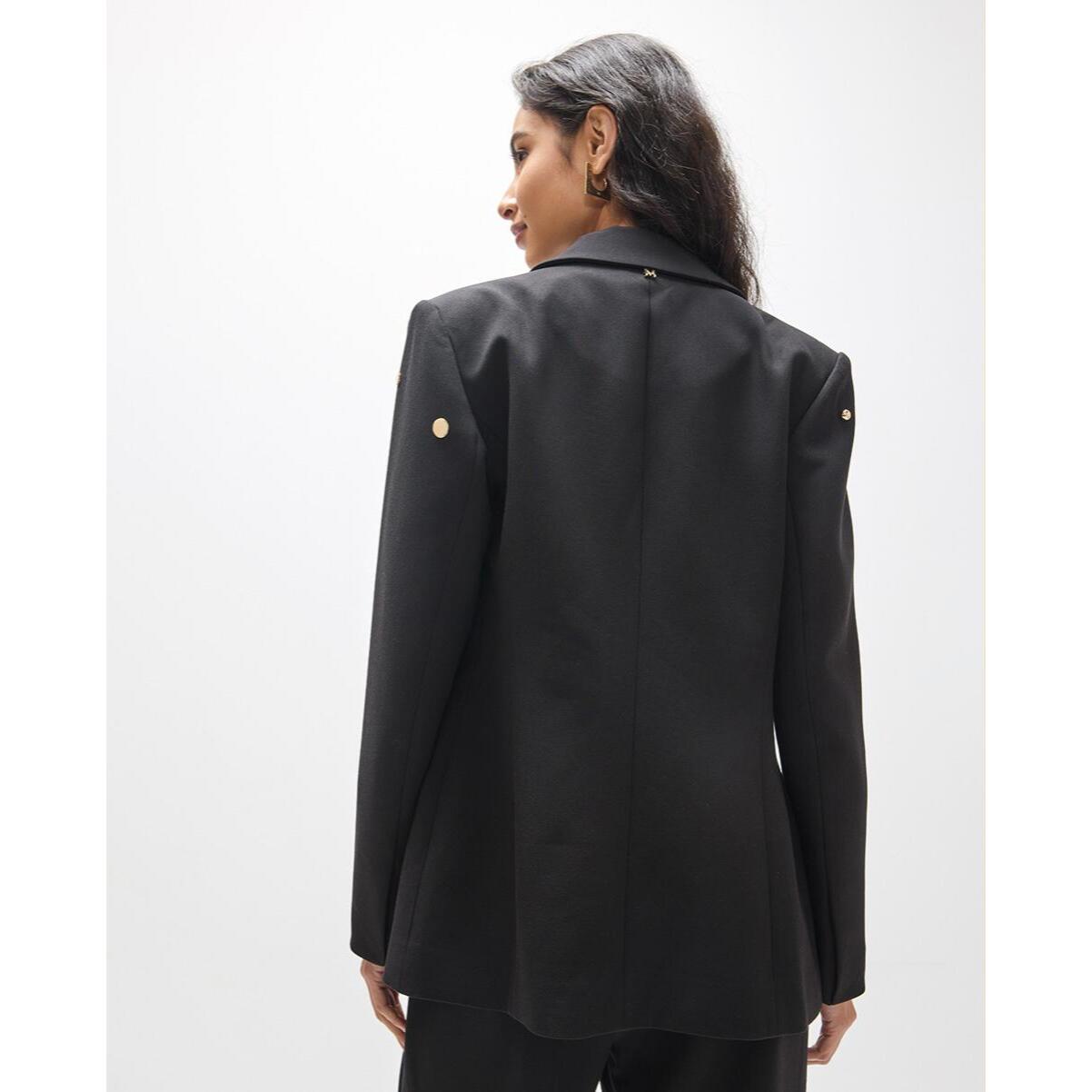 Blazer aderente con borchie