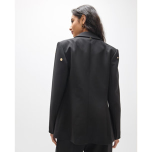 Blazer aderente con borchie