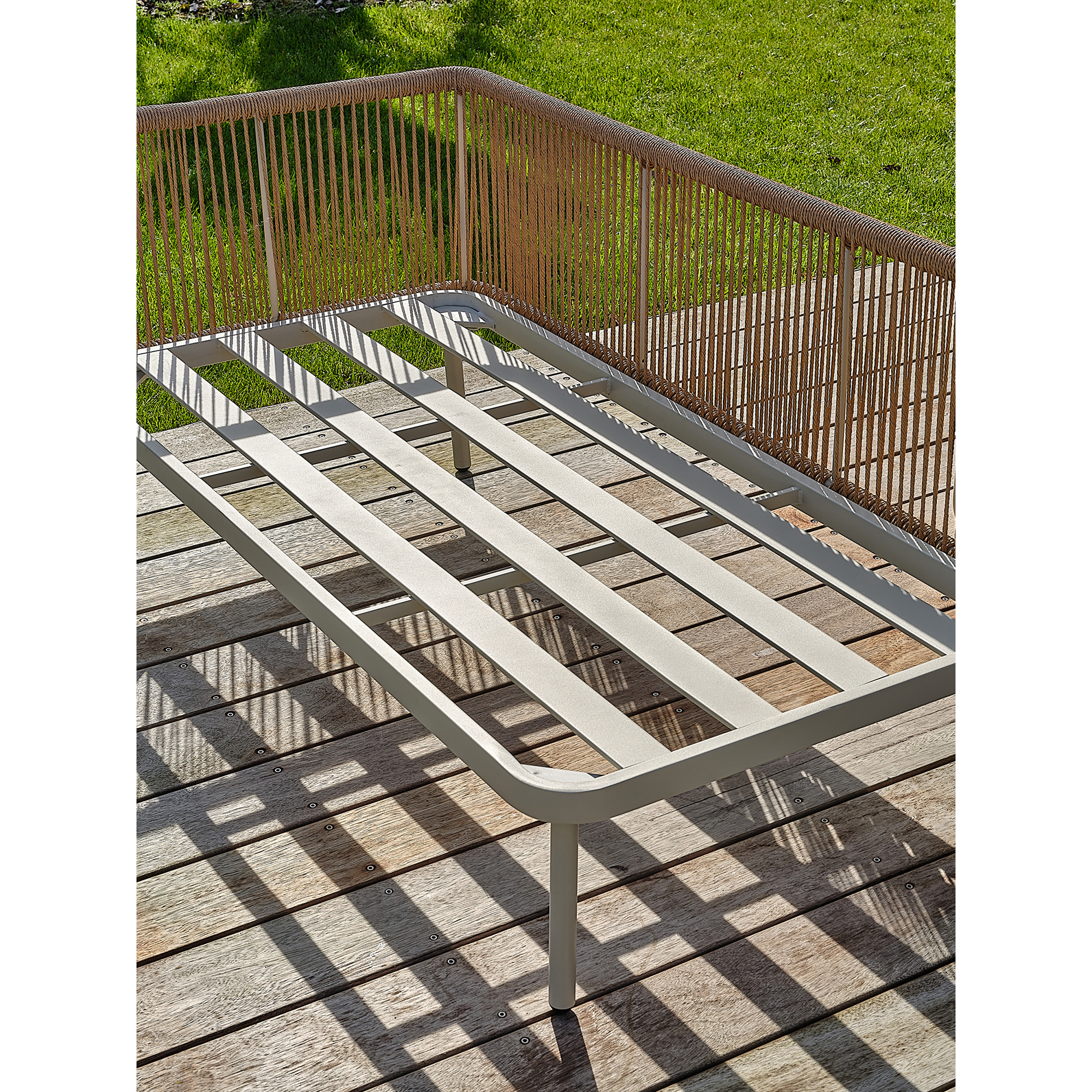 RENZO - Salon bas de jardin 4 places - Grège