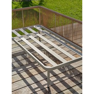 RENZO - Salon bas de jardin 4 places - Grège