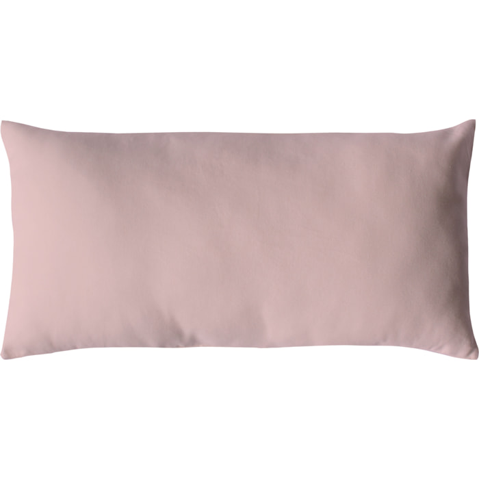 Coussin non déhoussable en coton uni - Vieux rose