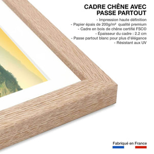 Affiche Paysage de Toscane Affiche sous cadre bois