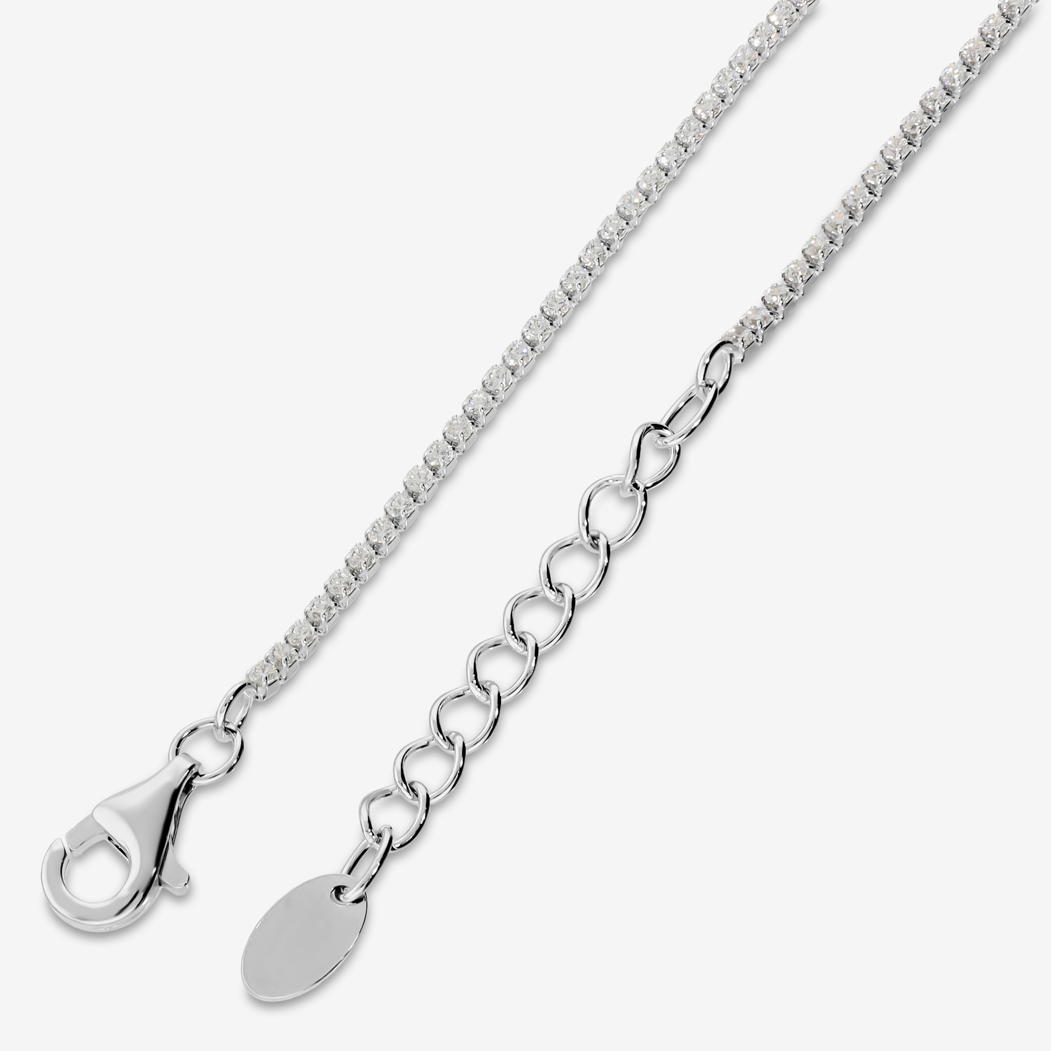 Bracciale Tennis con Cubic Zirconia Bianche 1.2mm