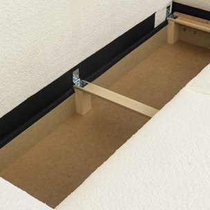 Canapé convertible 3 places en tissu bouclette - HARPER