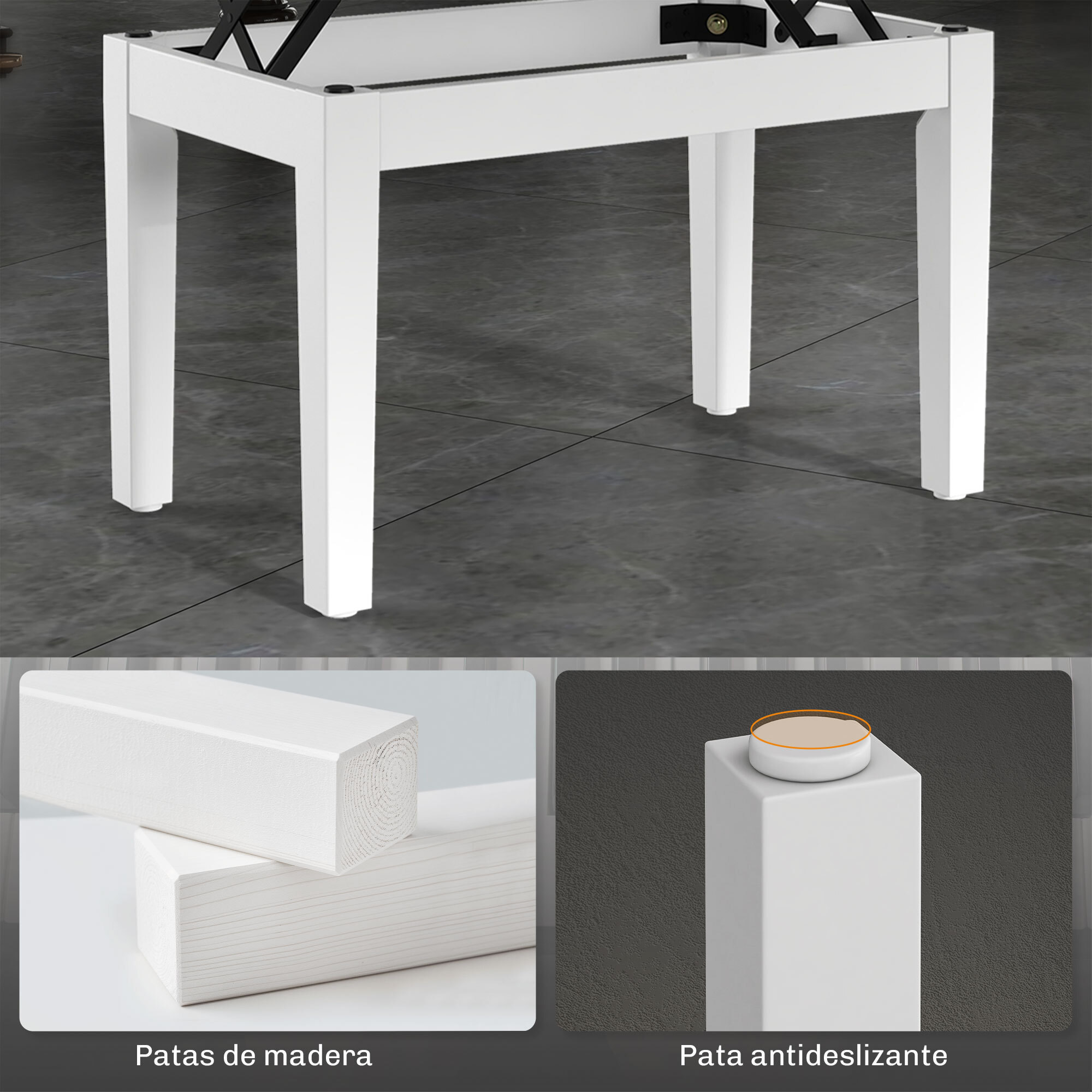 Banqueta para Piano Banco para Piano con Ajustable en Altura de 48 a 58 cm Espacio de Almacenamiento Patas de Madera Taburete para Teclado Acolchado Blanco