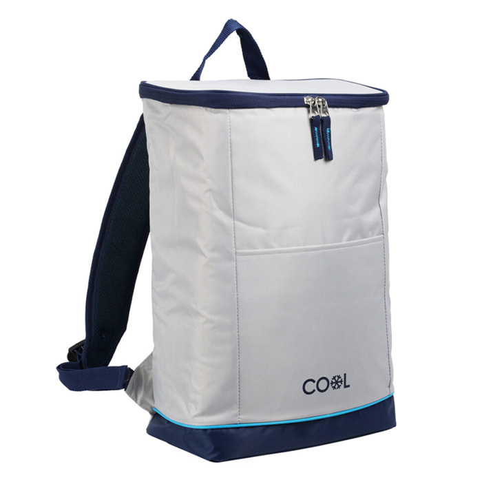 Well Home Mochila Cooler Bag 25 Litros en Poliéster 420D con Ribete en Azul Neón